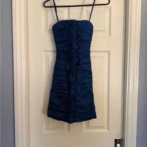 BCBGMaxAzria Strapless Navy Dress